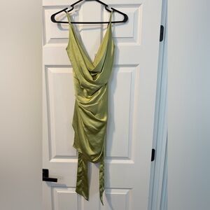 Elegant Green Asymmetrical Cocktail Dress NWT